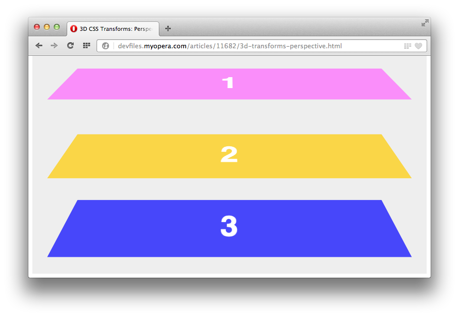 An example of transformed elements in 3D.
