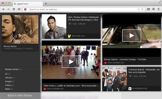 cottonTracks in action