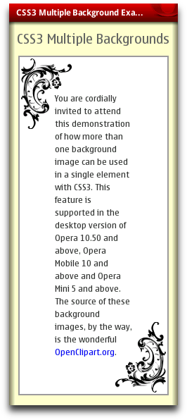 Example of multiple background images