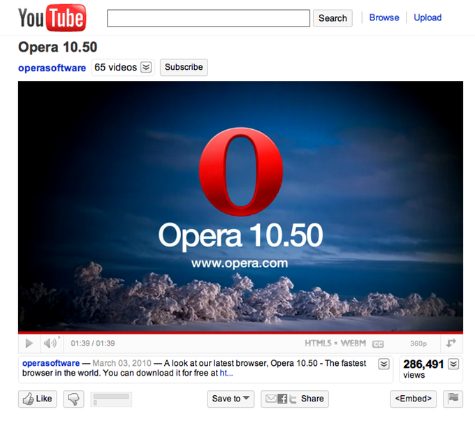 HTML5·WEBM as part of the YouTube controls UI