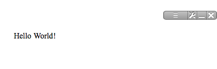 An unstyled Opera Widget appearing on the desktop