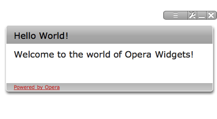 When styling is applied, our widget has nice fonts, backgrounds and shadows.