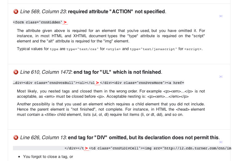 CNN は Amazon よりも標準を意識しているようですが、こちらもまた invalid です。