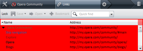 Detailed panel tree view skin