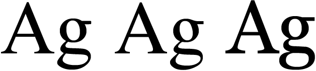 Times New Roman, Times and Georgia.