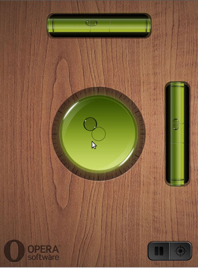 a spirit level tool for a mobile phone, created using WAC 1.0 and packaged using a W3C Widget