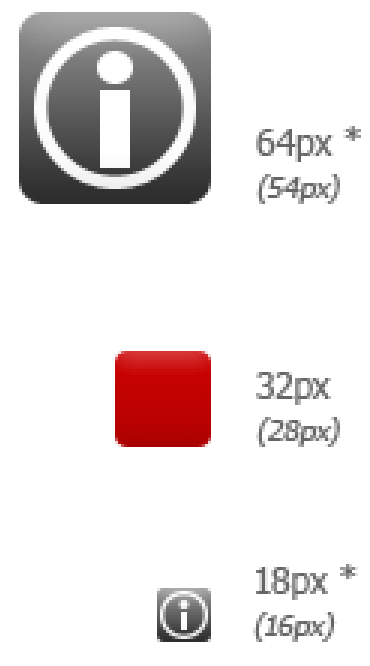エクスポートが可能となった最終的なアイコン
