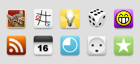 シンプル、エレガント、遊び心のあるアイコン