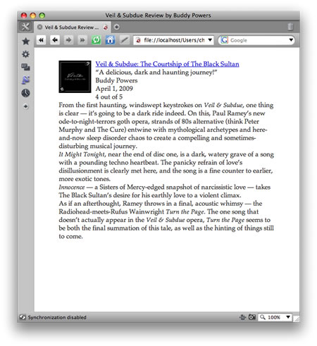 Floating the image to the left