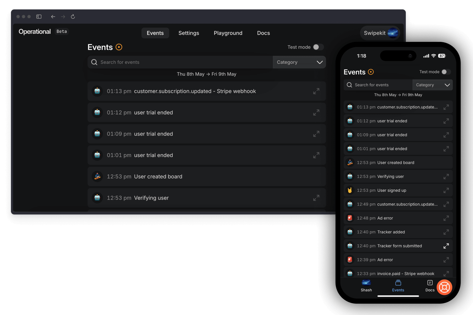 Operational Event tracker