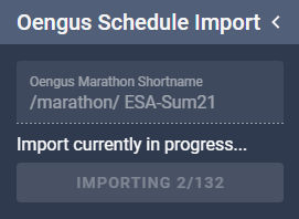 Oengus Schedule Importing