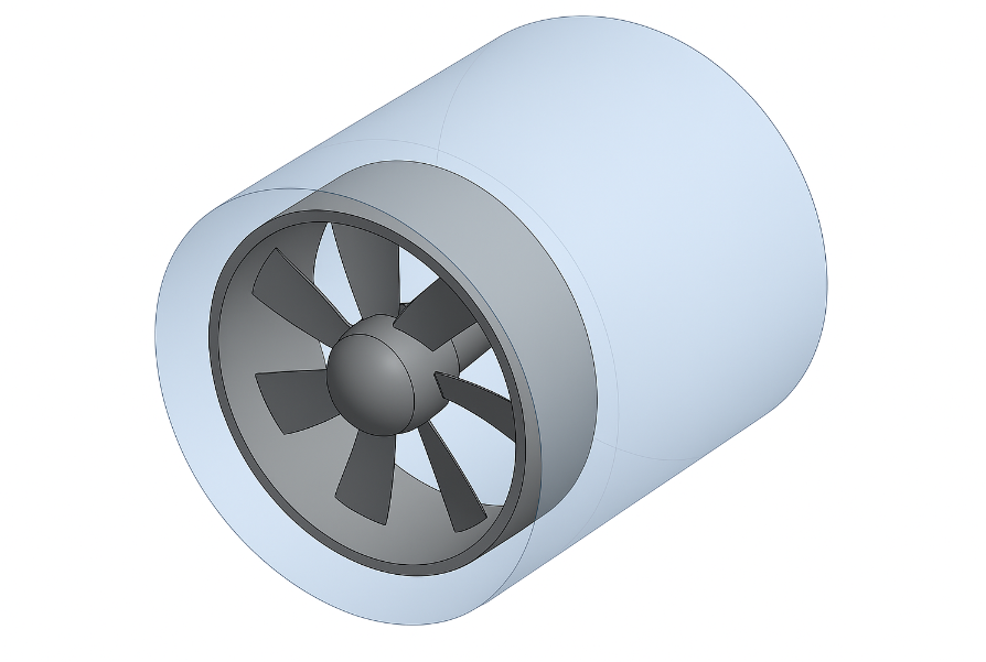 CFD fan rotor assembly