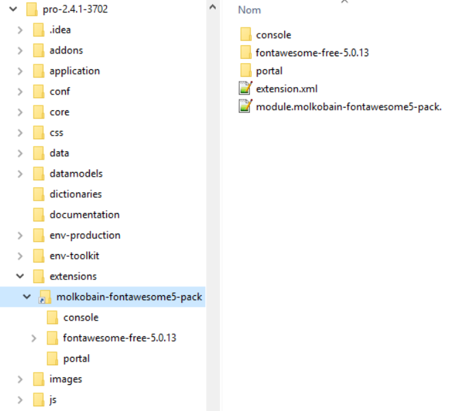 Extensions folder