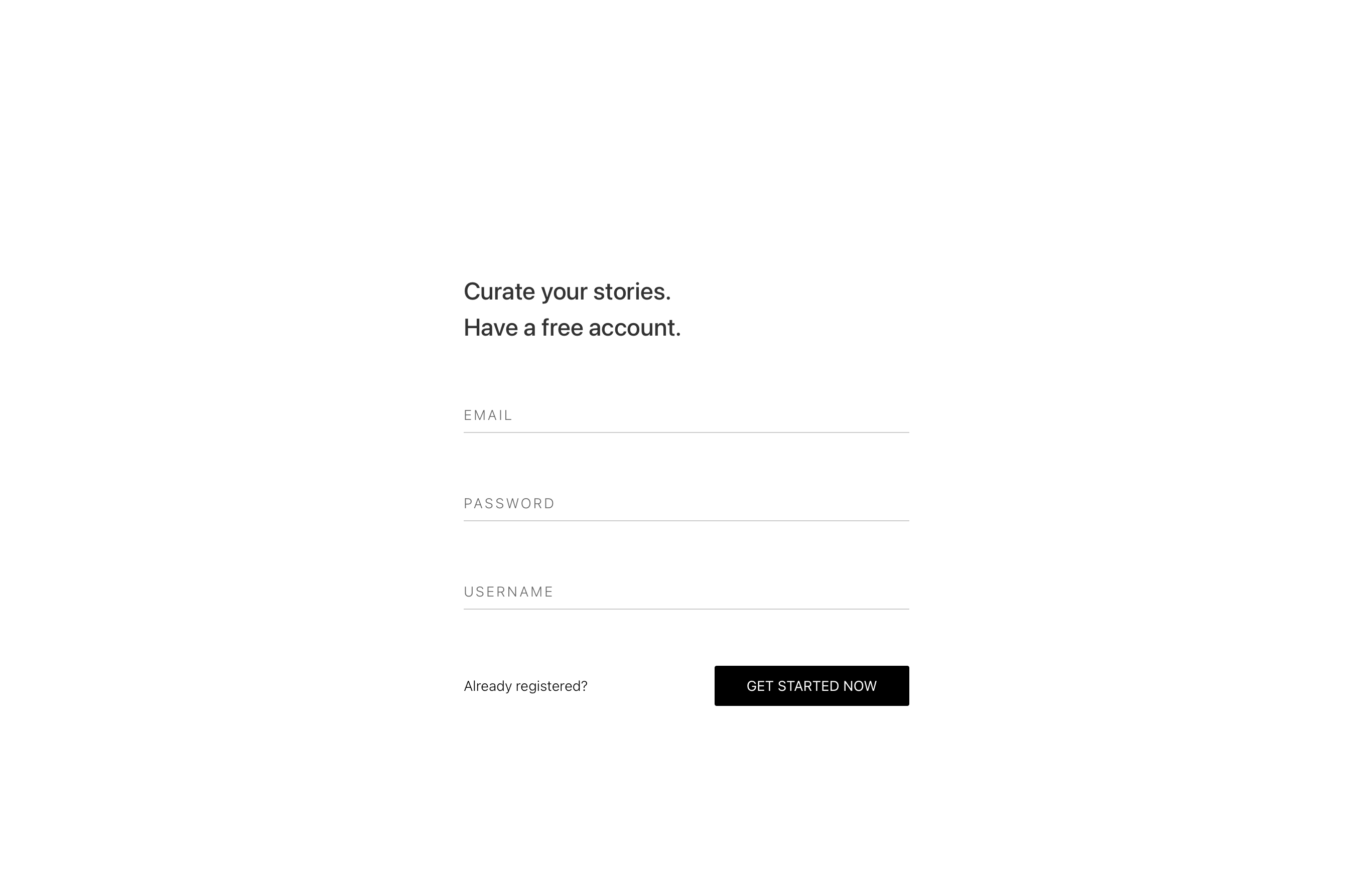 Screenshot of join/sign up page generated by `fb` script