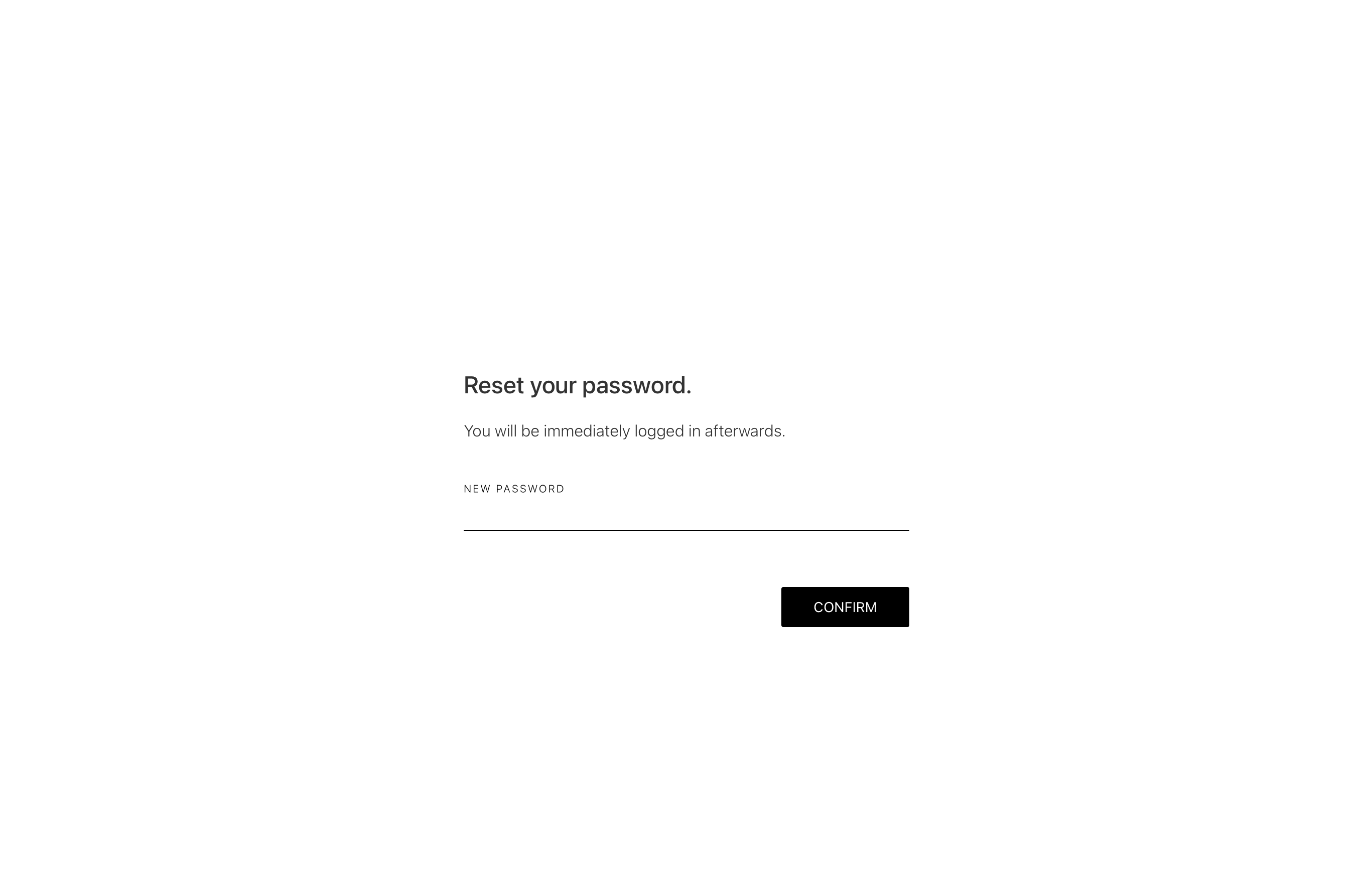 Screenshot of password confirm page generated by `fb` script