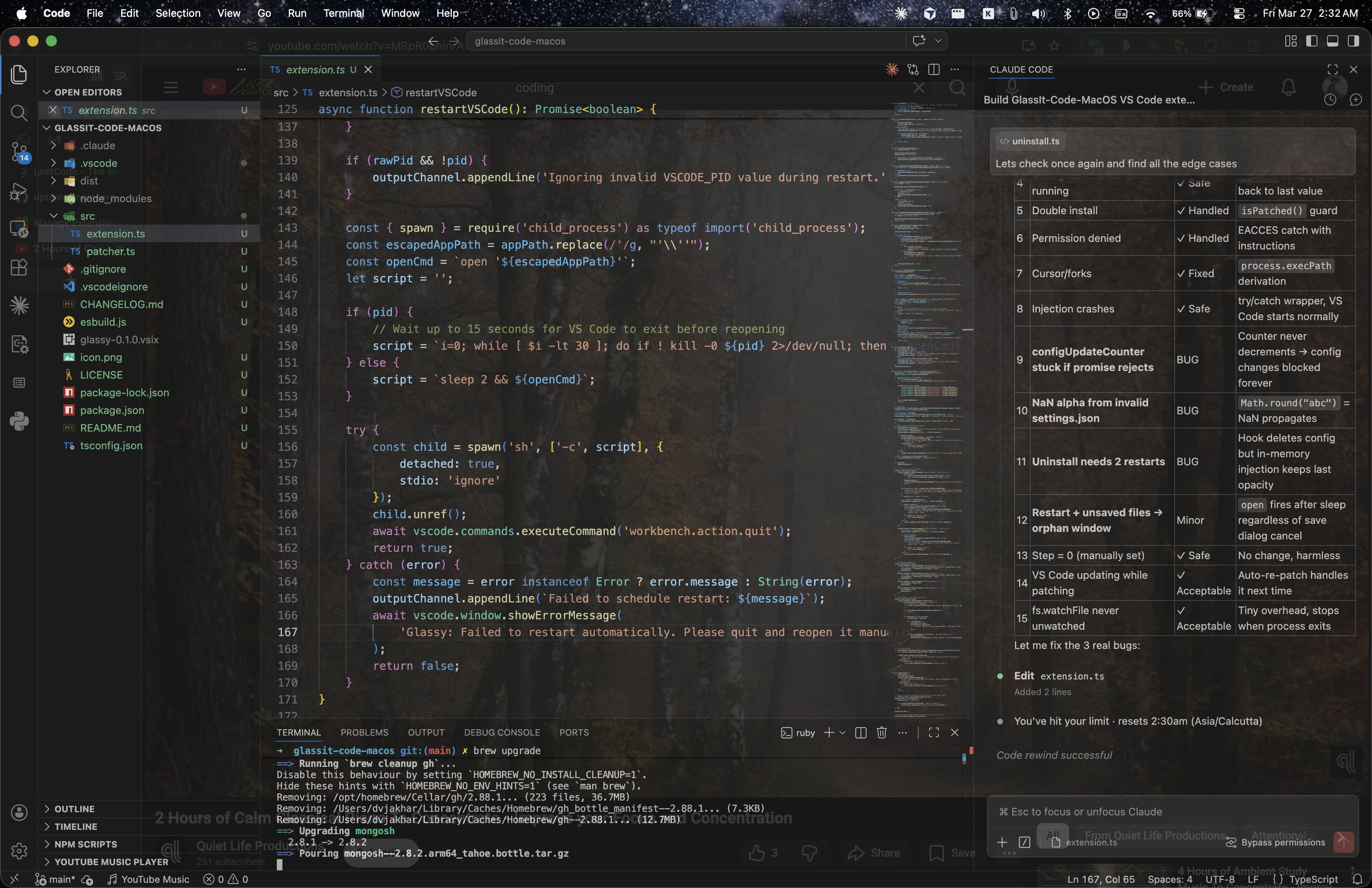 Glassy preview on a dark workspace