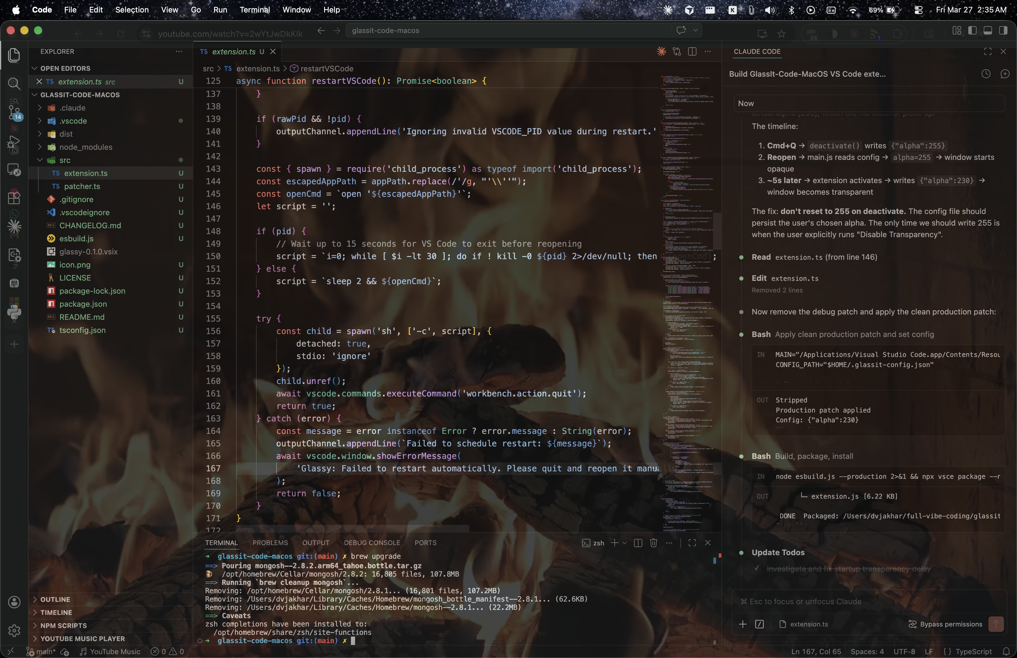 Glassy preview on a bright high-contrast background