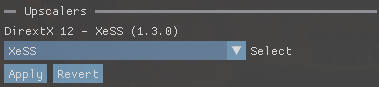 Upscaling Backend Settings in UI Menu