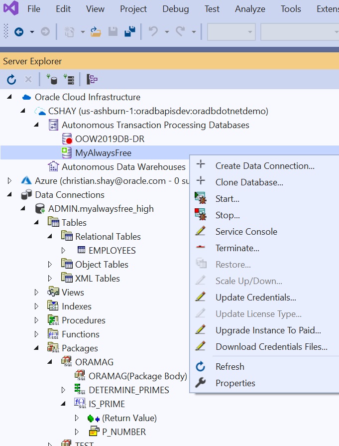 in visual studio 2017 sql server connects automatically