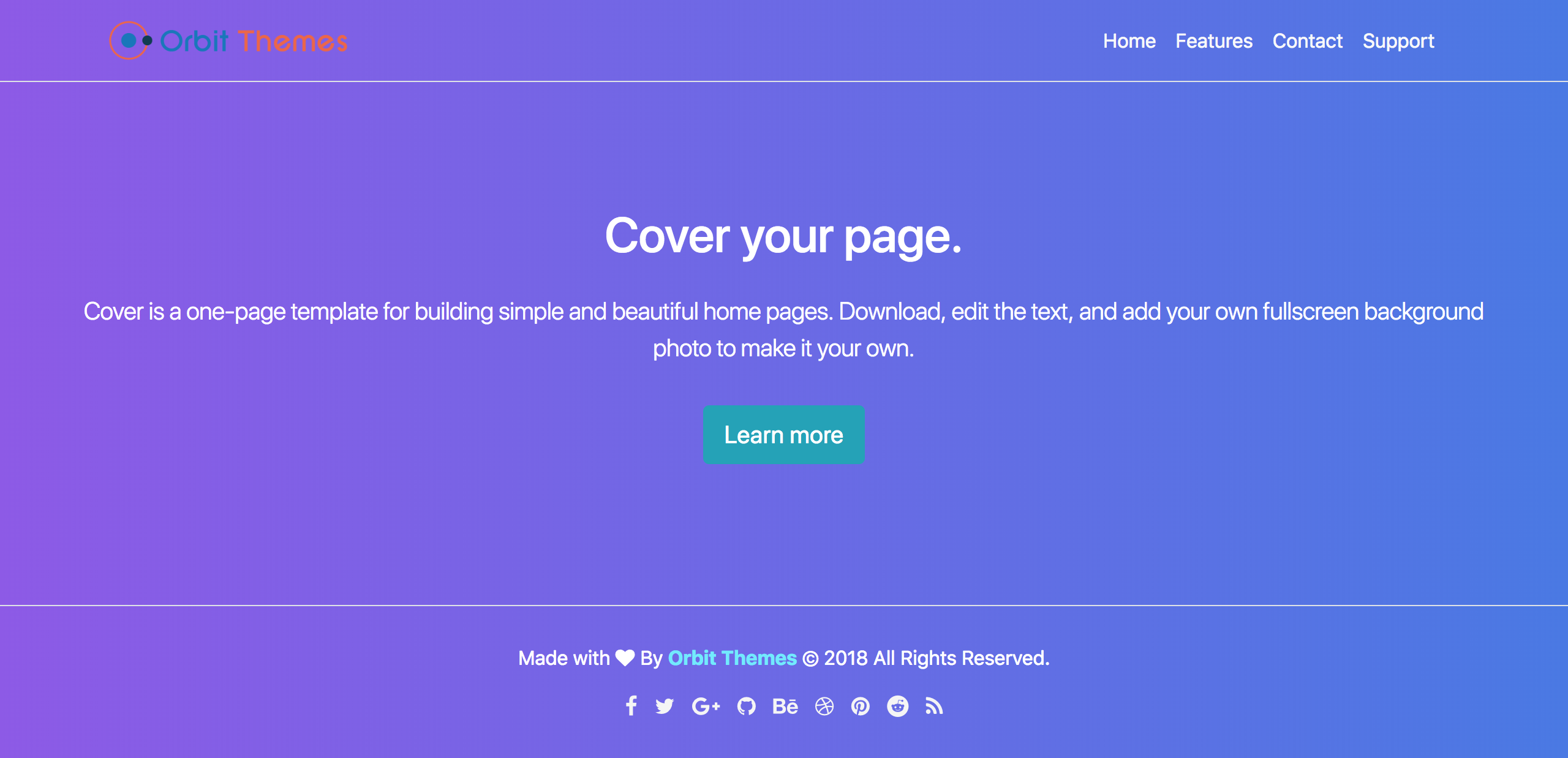 Cover Plus Page Template Preview