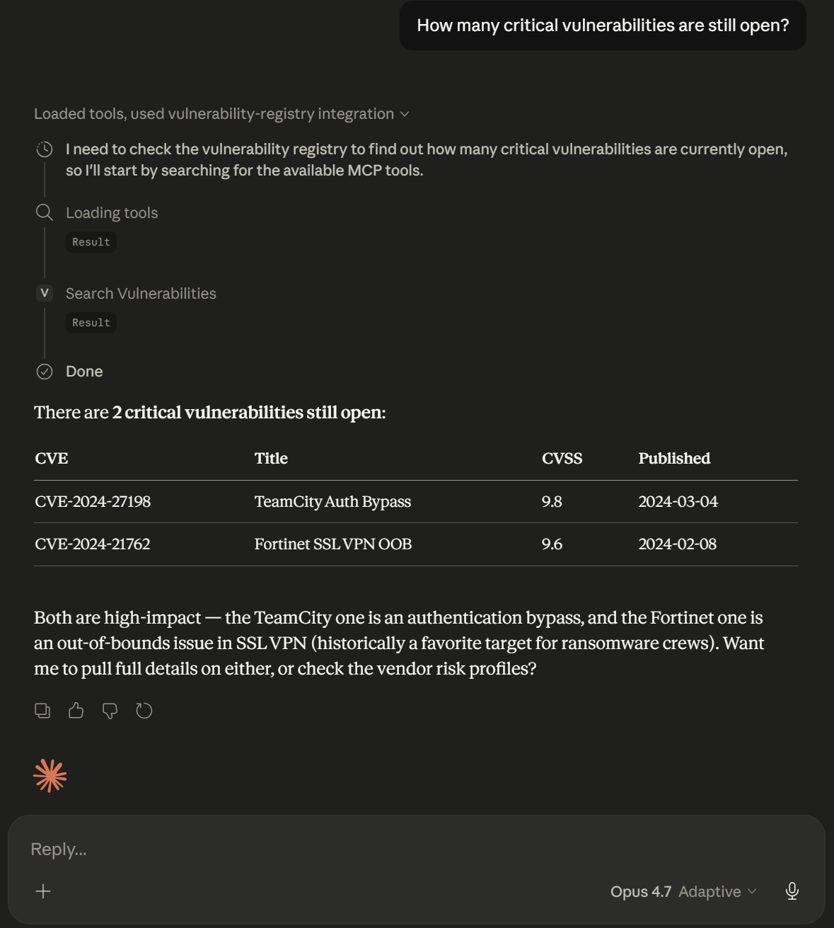 Critical Open Vulnerabilities