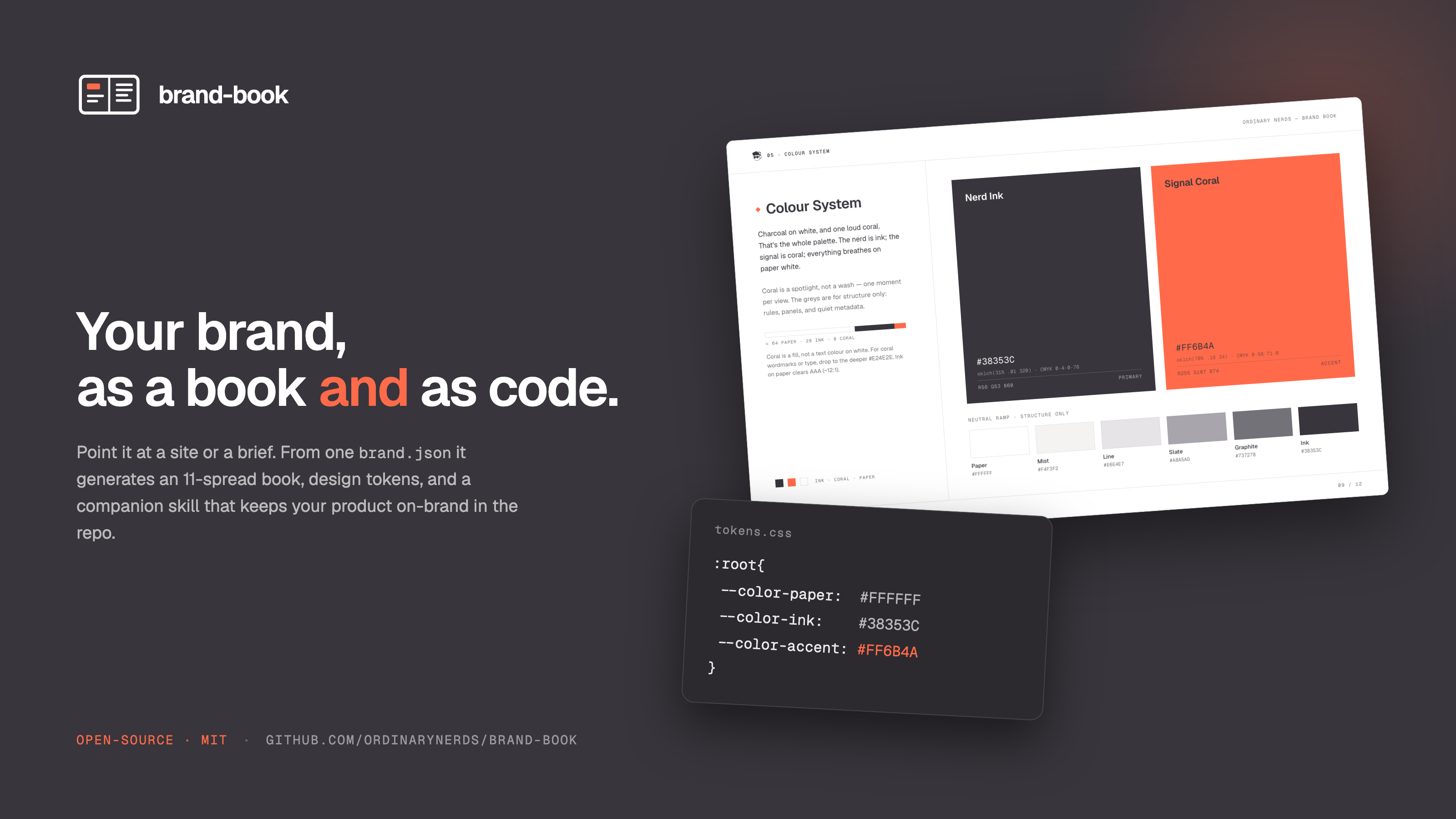 brand-book — your brand, as a book and as code