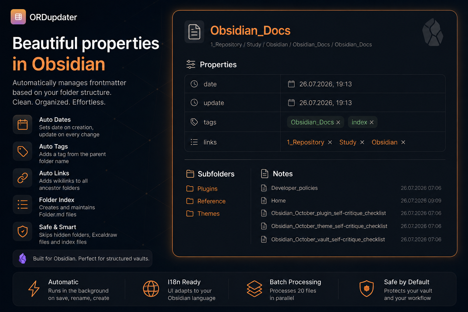 ORDupdater properties