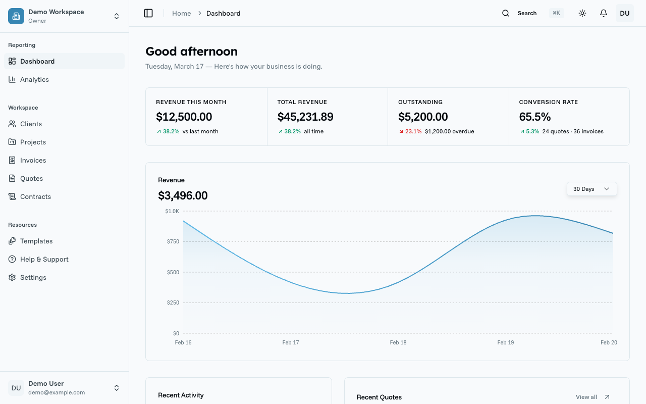Oreko Dashboard