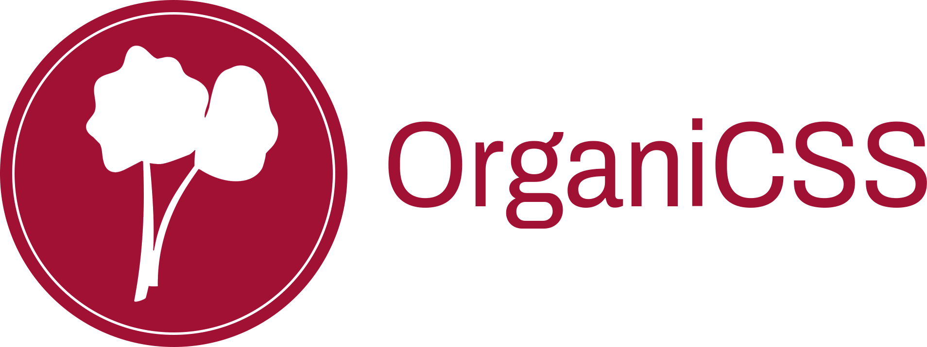 OrganiCSS standard logo with icon and name