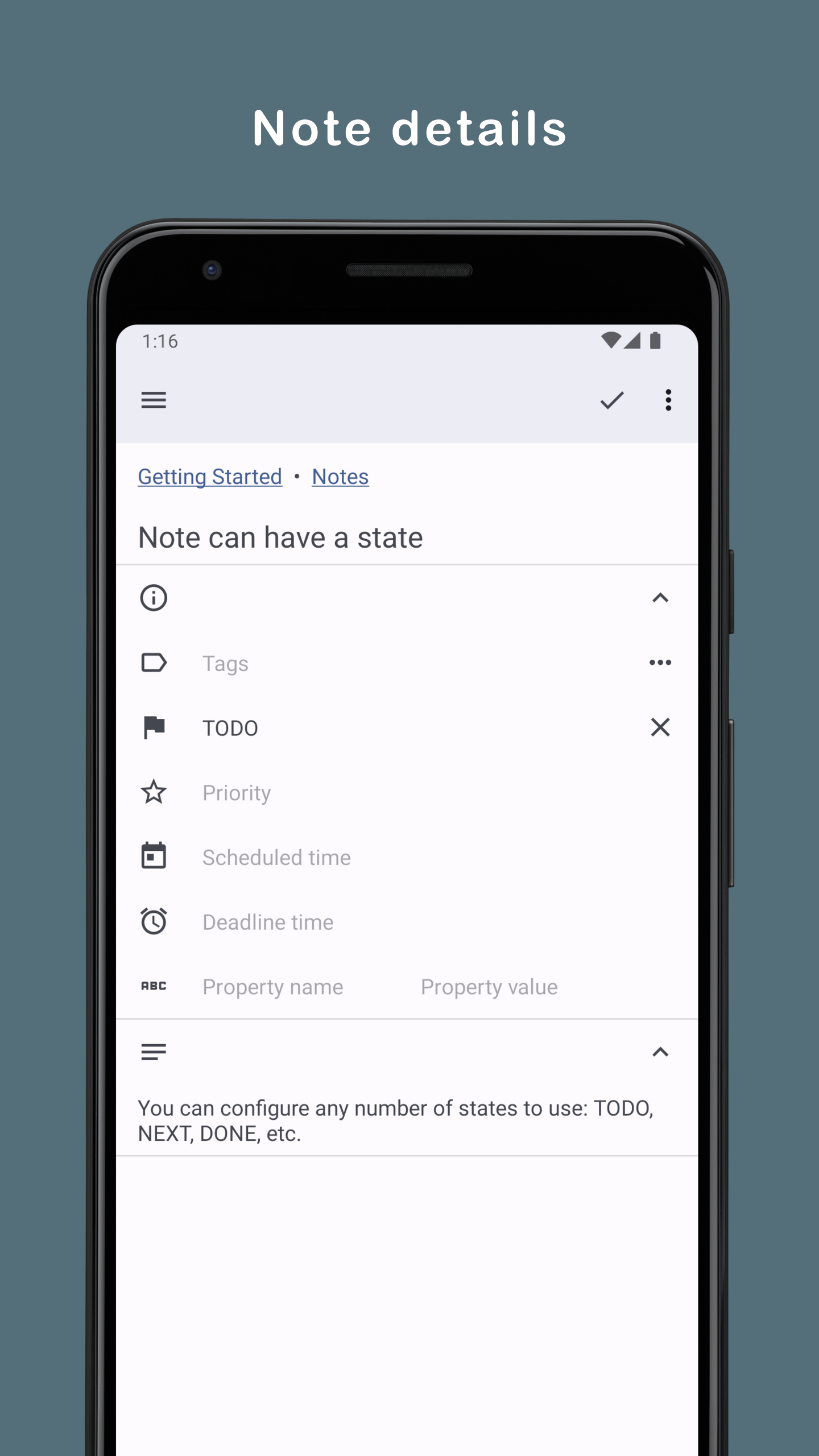 Screenshot 4 of Orgzly — opens full size