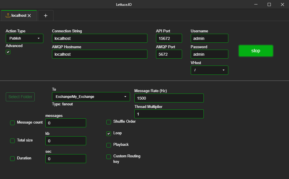 Publishing data using Lettuce.IO