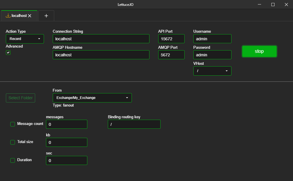 Recoding data using Lettuce.IO