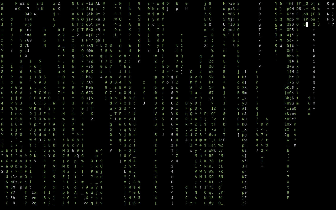 cmatrix on the framebuffer console
