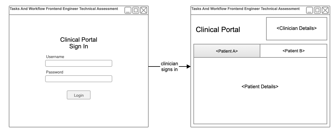 UI wireframe