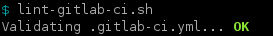 .gitlab-ci.yml is valid!