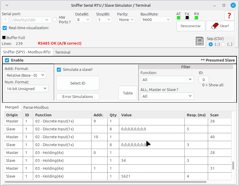 ScanBus-BR Modbus RTU Sniffer