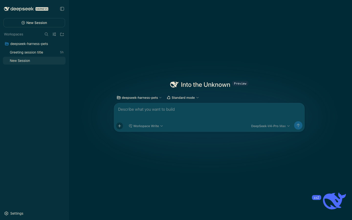 Idle overlay in the bottom-right corner