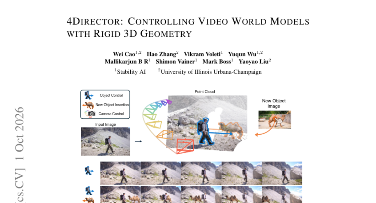 4Director: Controlling Video World Models with Rigid 3D Geometry