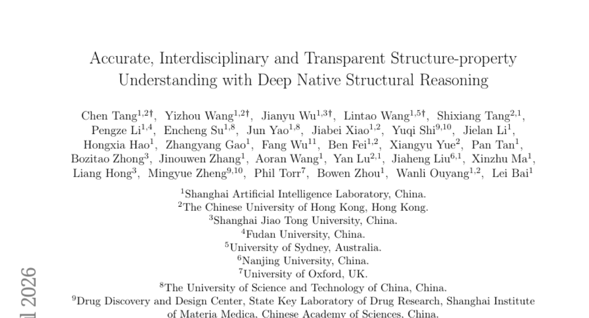 Accurate, Interdisciplinary and Transparent Structure-property Understanding with Deep Native Structural Reasoning