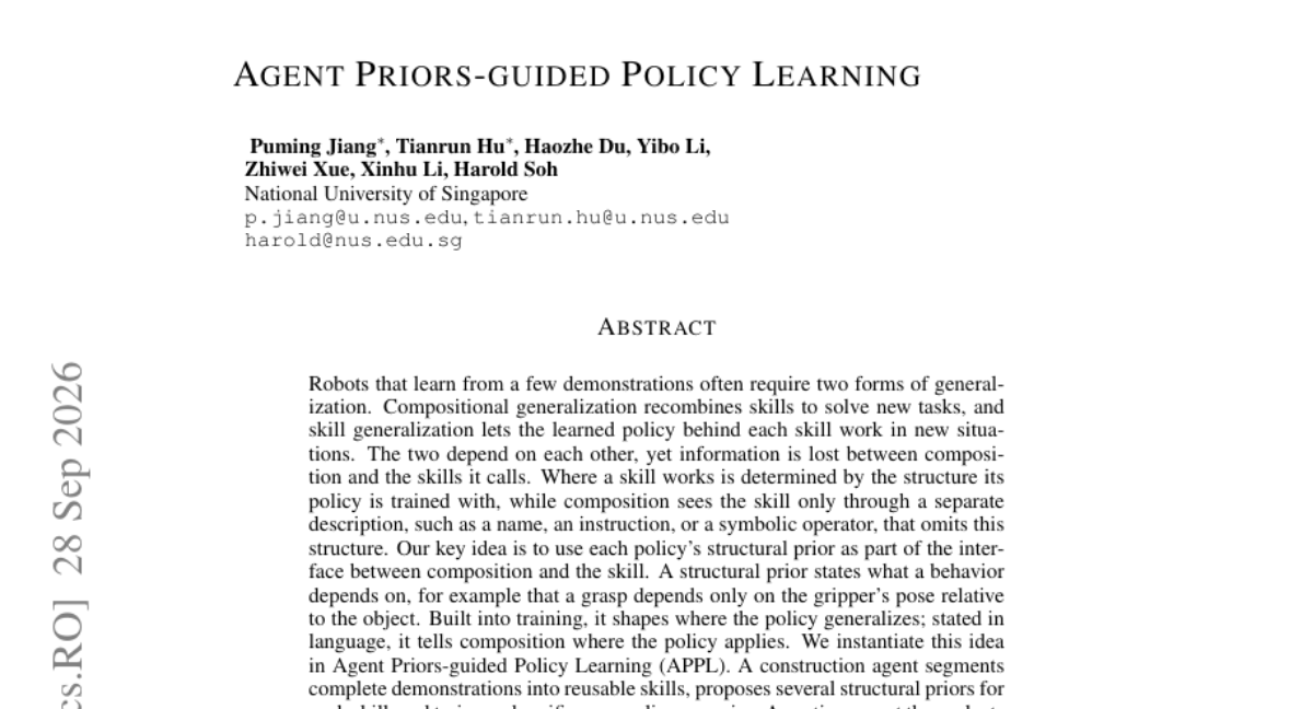 Agent Priors-guided Policy Learning