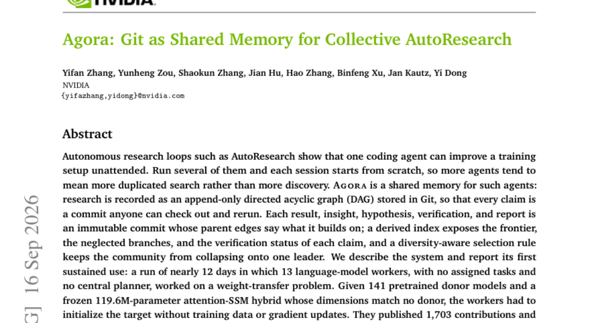 Agora: Git as Shared Memory for Collective AutoResearch