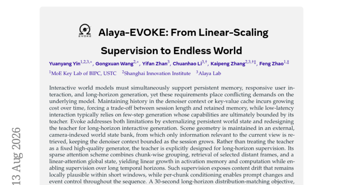 Alaya-EVOKE: From Linear-Scaling Supervision to Endless World