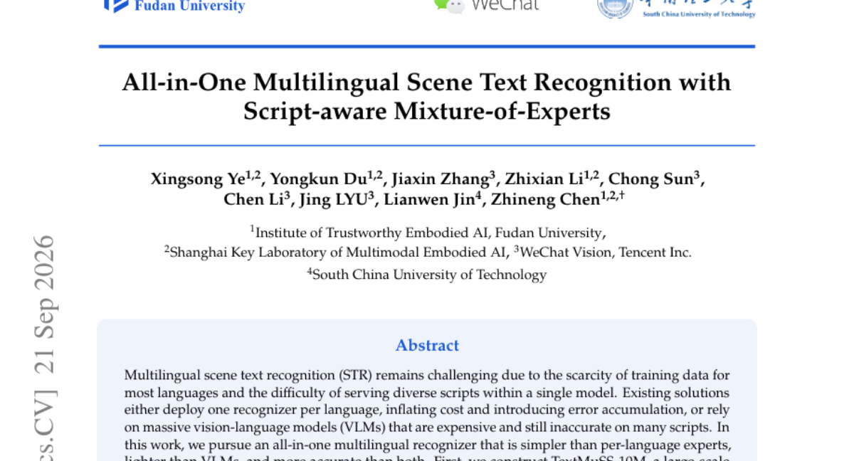 All-in-One Multilingual Scene Text Recognition with Script-aware Mixture-of-Experts