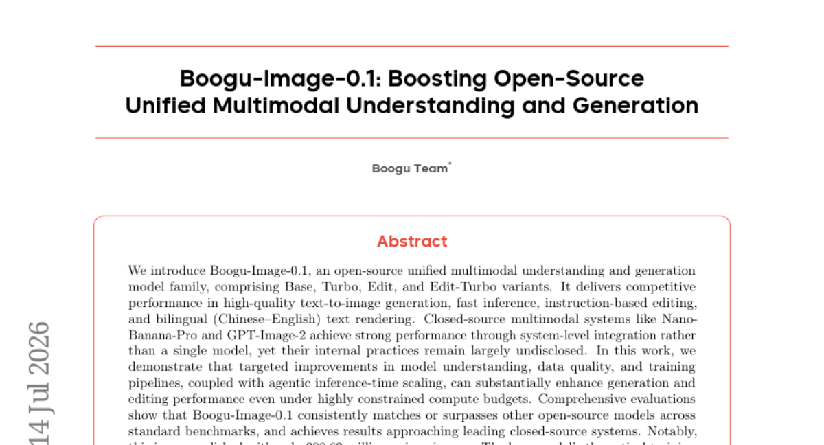 Boogu-Image-0.1: Boosting Open-Source Unified Multimodal Understanding and Generation