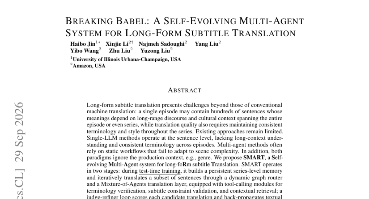 Breaking Babel: A Self-Evolving Multi-Agent System for Long-Form Subtitle Translation