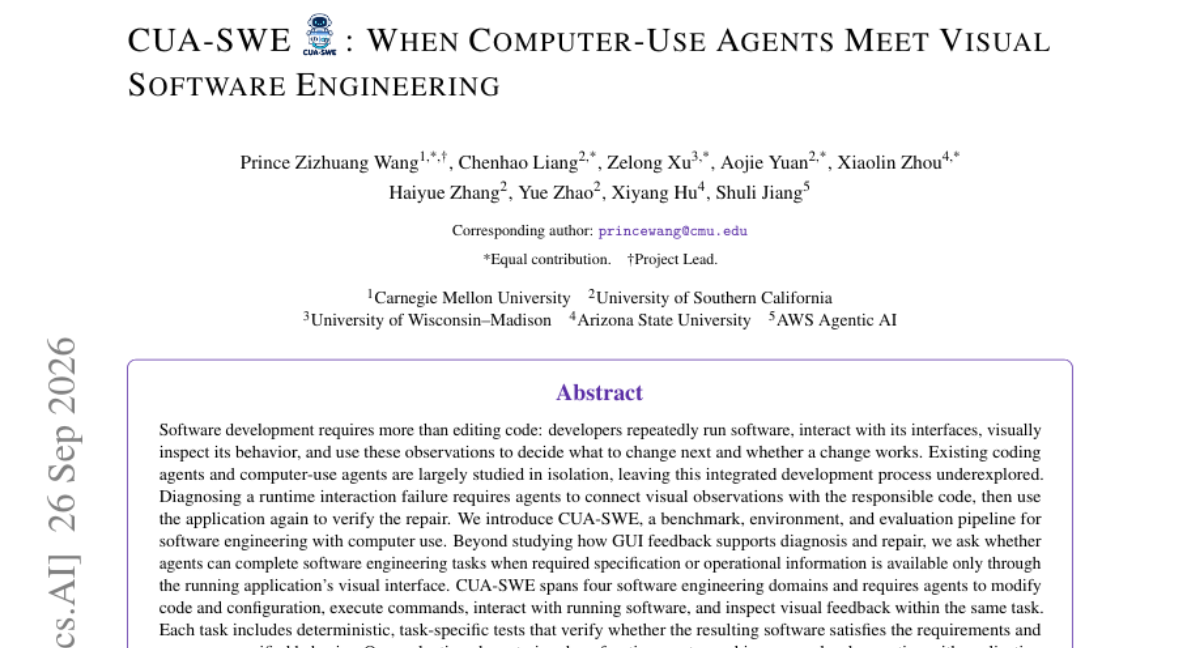 CUA-SWE: When Computer-Use Agents Meet Visual Software Engineering