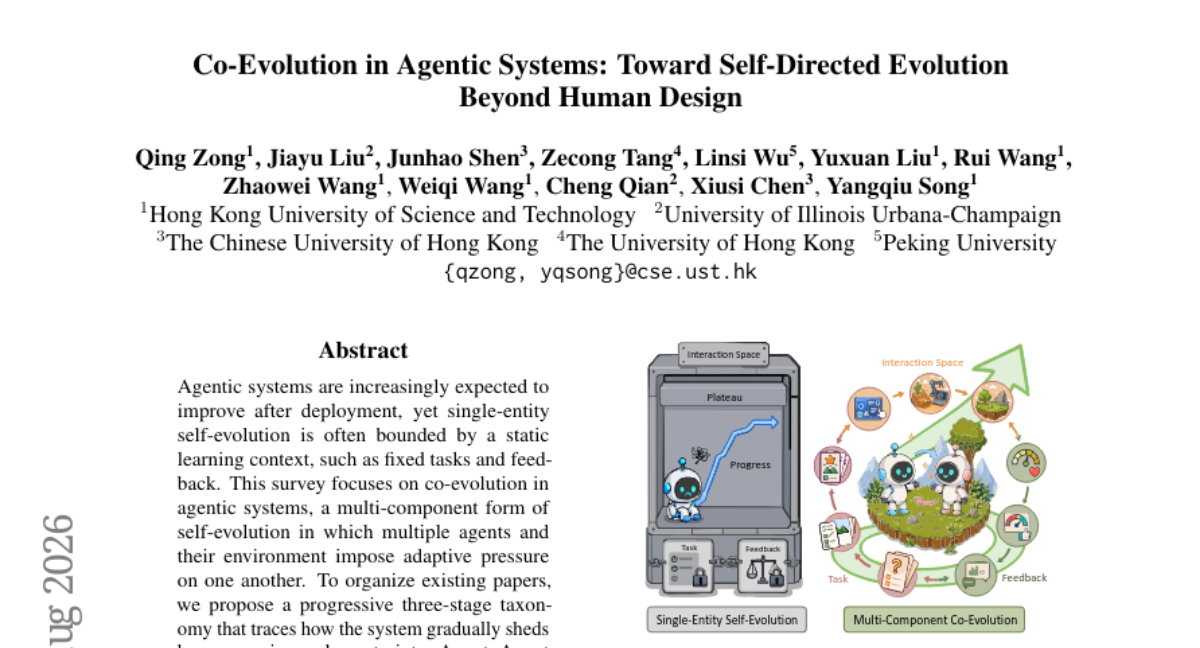 Co-Evolution in Agentic Systems: Toward Self-Directed Evolution Beyond Human Design