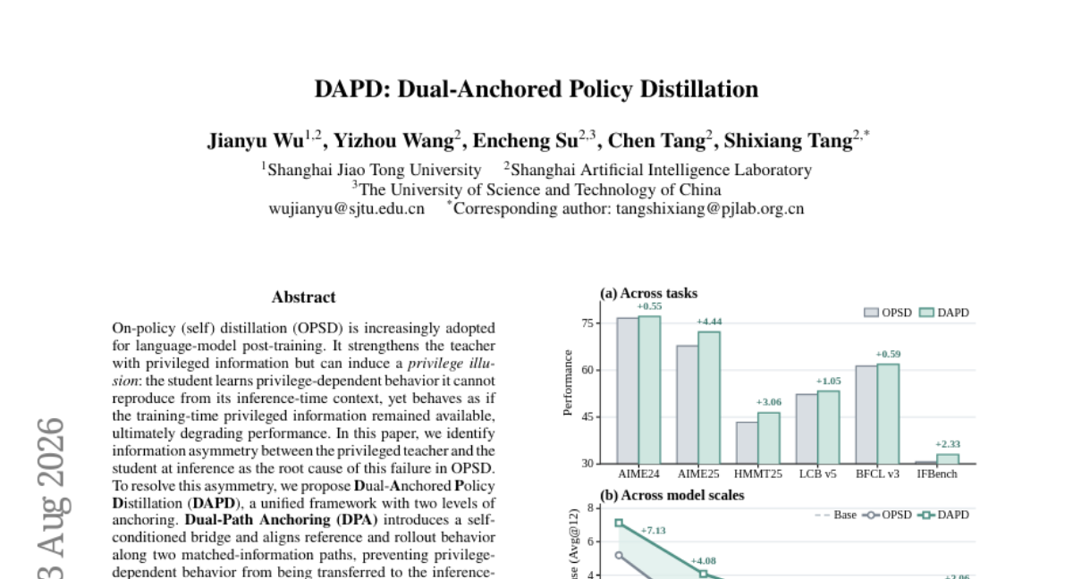 DAPD: Dual-Anchored Policy Distillation