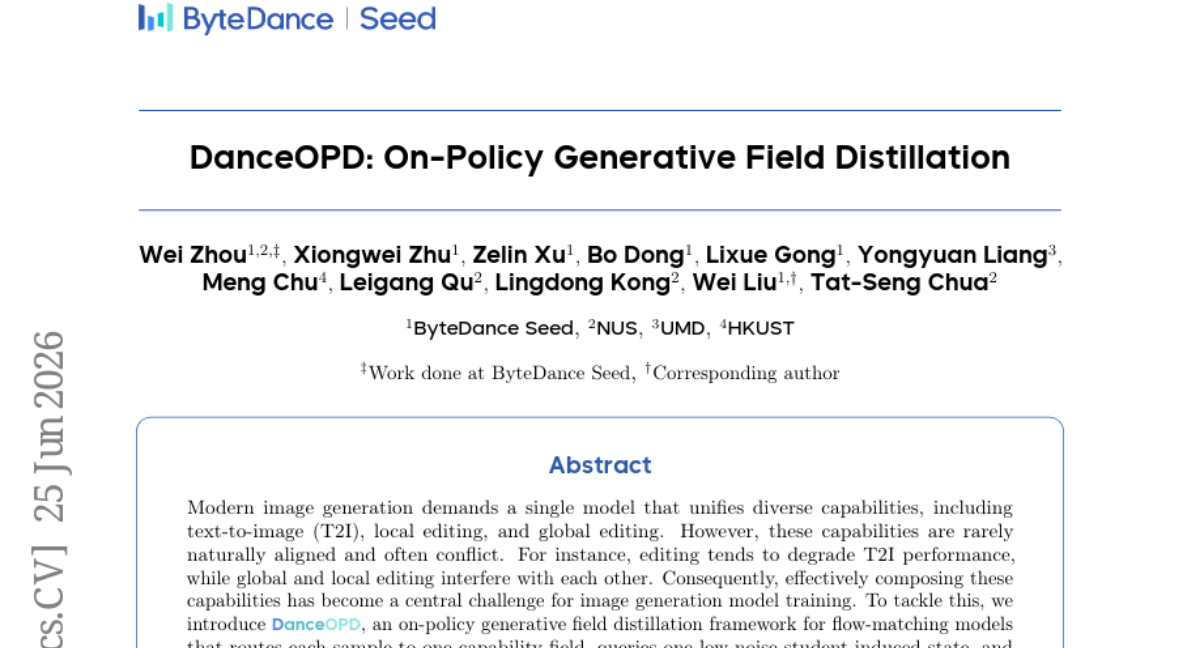 DanceOPD: On-Policy Generative Field Distillation