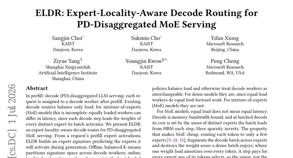 ELDR: Expert-Locality-Aware Decode Routing for PD-Disaggregated MoE Serving